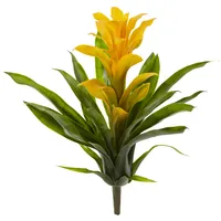 Nearly Natural 15-In. Bromeliad Artificial Flower, Set of 4