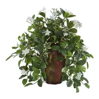 Nearly Natural Stephanotis and Ivy Artificial Plant in Decorative Planter