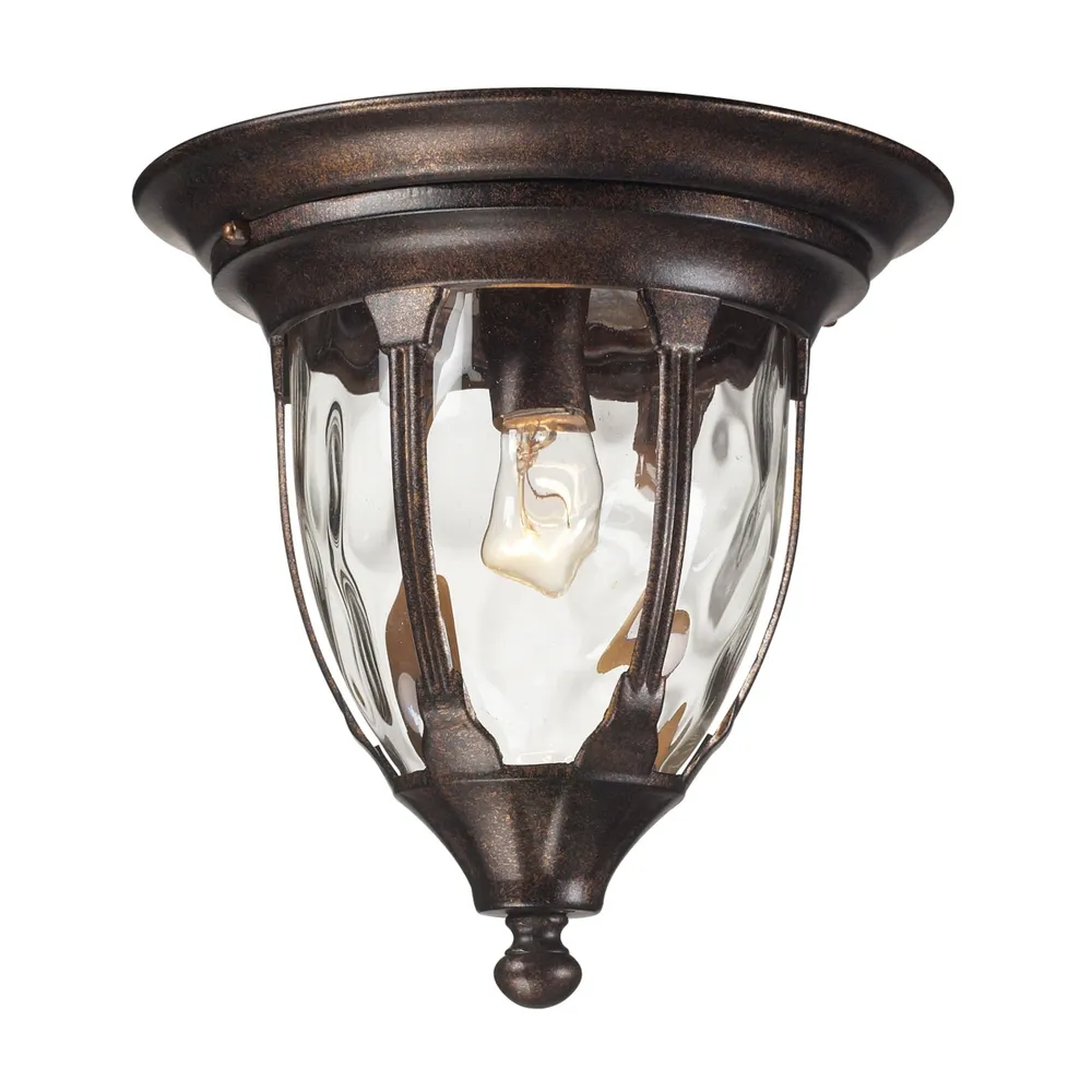 1 light outdoor flush mount in Regal Bronze