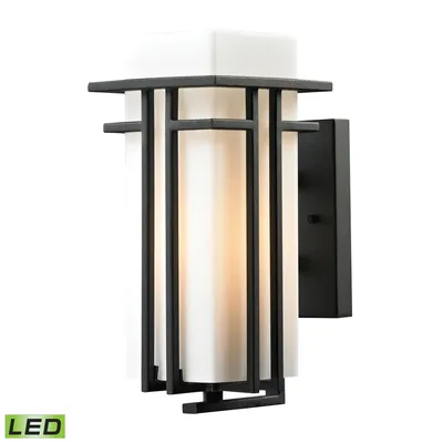 Croftwell Collection 1 light outdoor sconce in Textured Matte Black