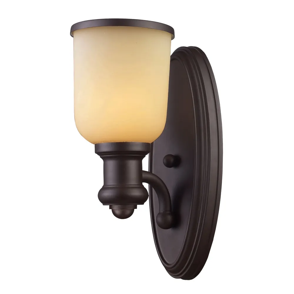 Brooksdale 1-Light Sconce in Oiled Bronze