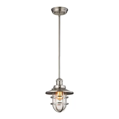 Seaport 1 Light Pendant in Satin Nickel