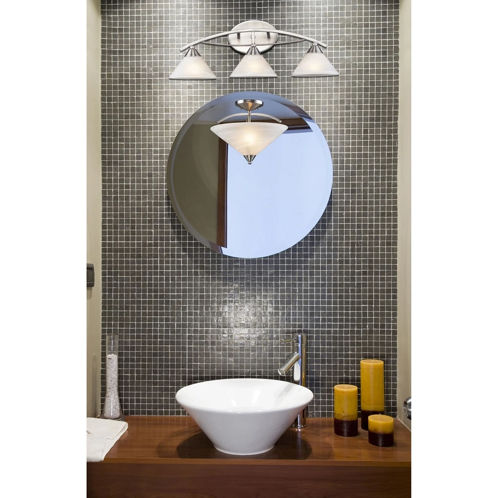 Elysburg Collection 3 Light Satin Nickel Wall Sconce