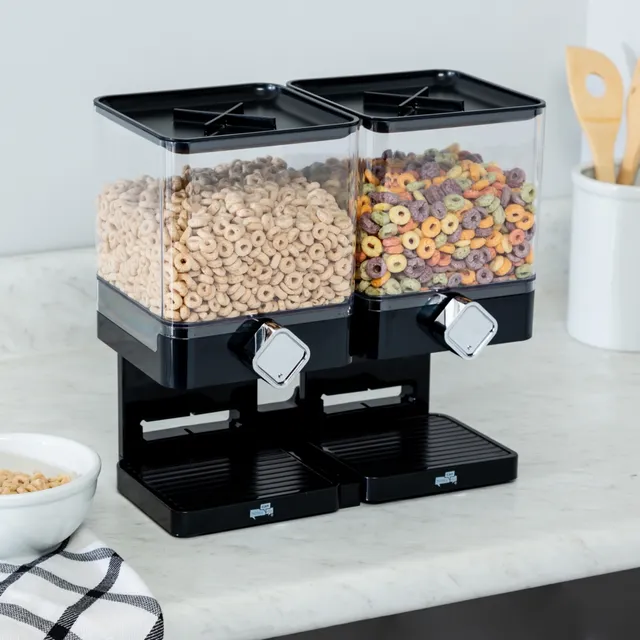 Double Cereal Dispenser Zevro Color: Silver