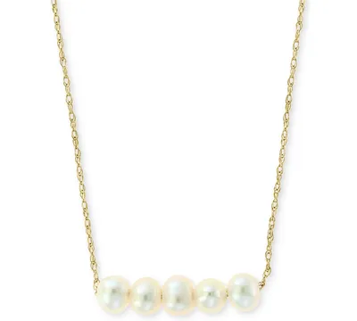 Effy Cultured Freshwater Pearl (3-1/2mm) Collar Necklace in 14k Gold, 16" + 2" extender
