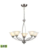 Elysburg Collection Satin Nickel 5-Light Chandelier