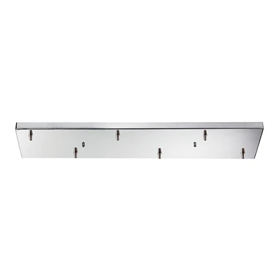 6 Light Rectangular Pan in Chrome