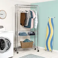 Honey Can Do Rolling Laundry Station with Shelves