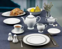 Lorren Home Trends Alyssa 57-pc Dinnerware Set, Service for 8