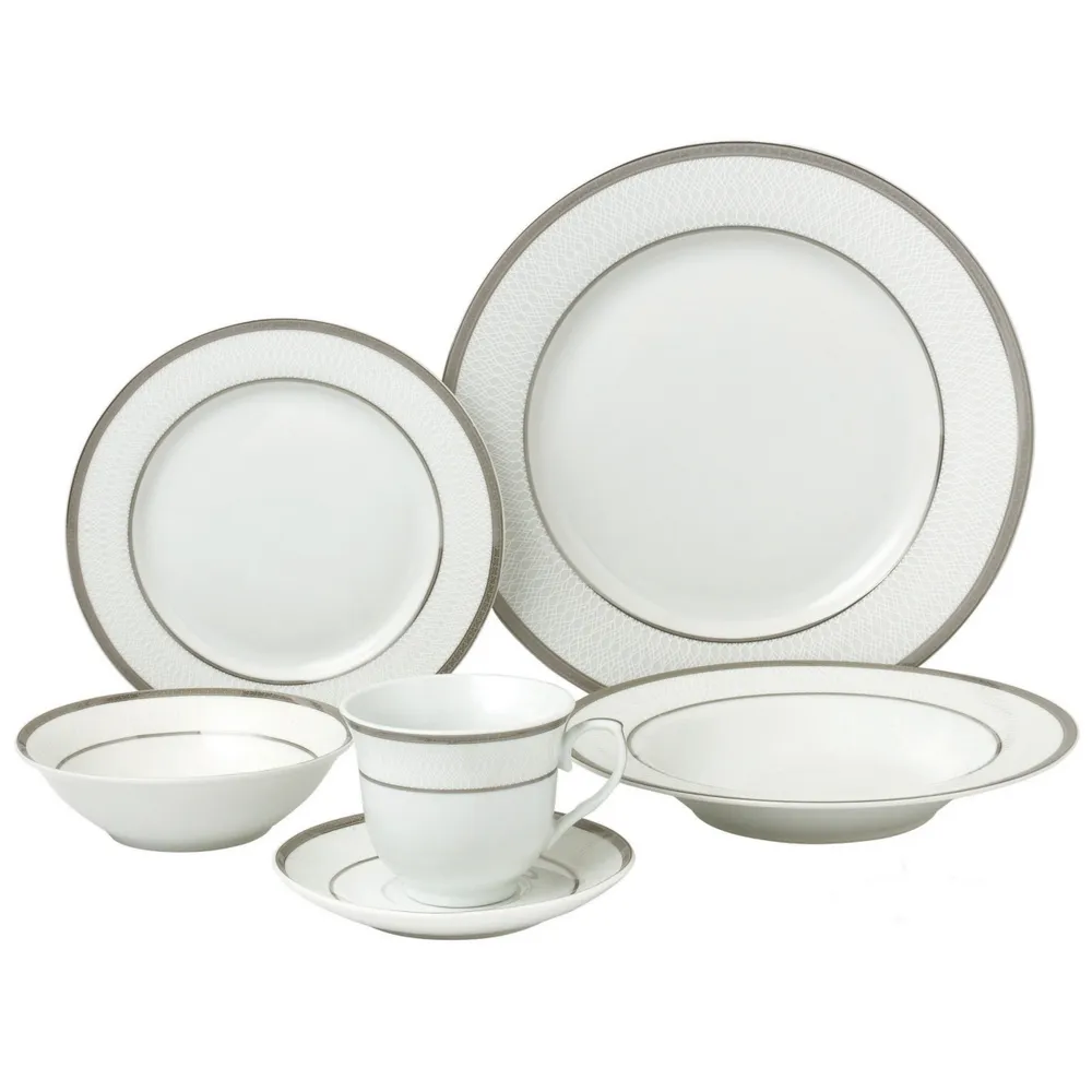 Lorren Home Trends Ashley 24-Pc. Dinnerware Set, Service for 4