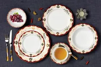 Lorren Home Trends Mabel 57-pc Dinnerware Set, Service for 8