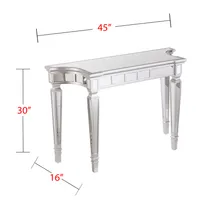 Smyth Glam Mirrored Console Table
