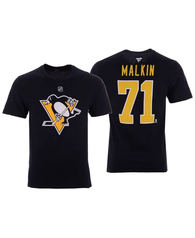 Evgeni Malkin Pittsburgh Penguins Fanatics Branded Authentic Stack Name &  Number T-Shirt - Black