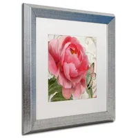 Color Bakery 'Apricot Peonies Ii' Matted Framed Art, 16" x 16"