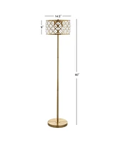 Jonathan Y Elizabeth Crystal, Metal Led Floor Lamp