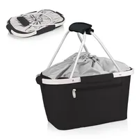 Oniva by Picnic Time Metro Black Basket Collapsible Cooler Tote