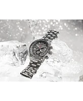 Citizen Eco-Drive Men's Chronograph Nighthawk Gray Stainless Steel Bracelet Watch 43mm