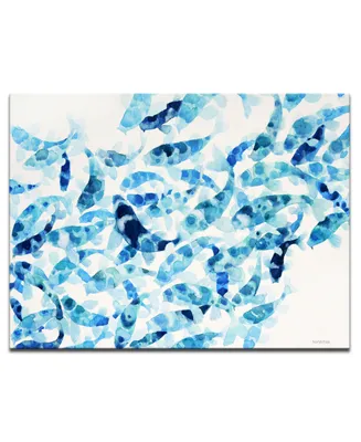 Ready2HangArt 'Aqua Koi' Abstract Canvas Wall Art