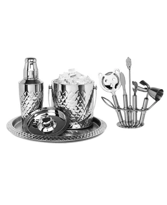 Classic Touch 9 pc. Stainless Steel Bar Set