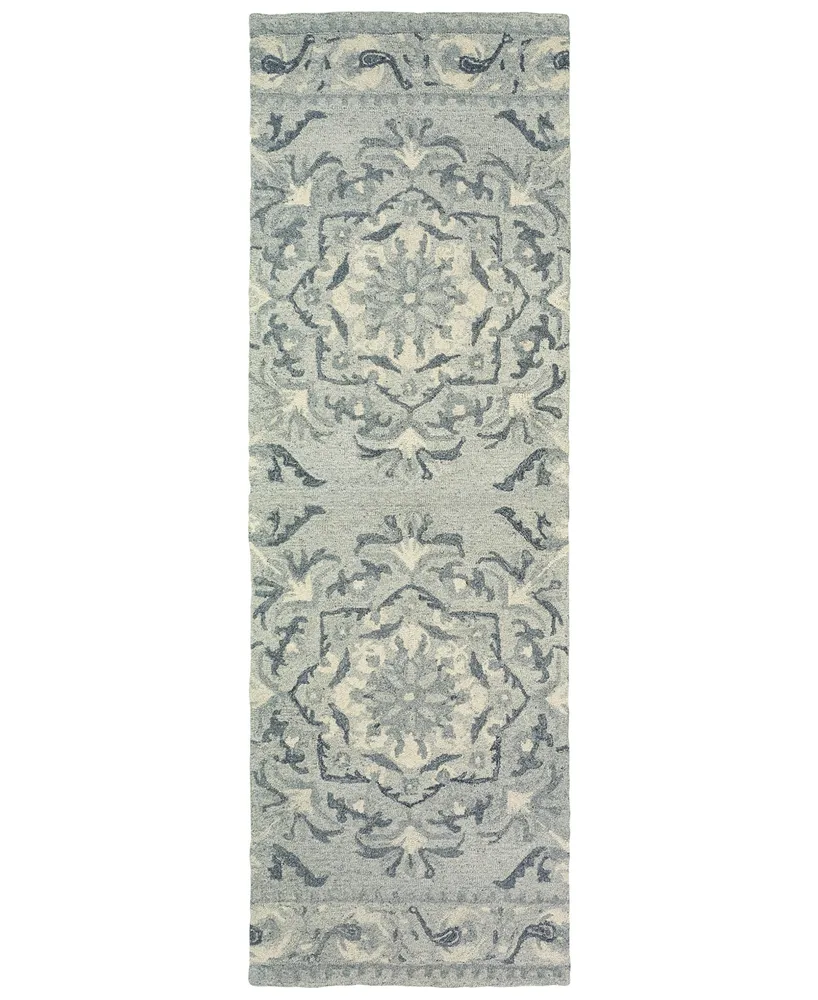 Oriental Weavers Craft 93001 Ash/Ivory 2'6" x 8' Runner Area Rug