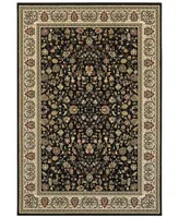 Closeout! Oriental Weavers Kashan 108B Black/Ivory 3'10" x 5'5" Area Rug