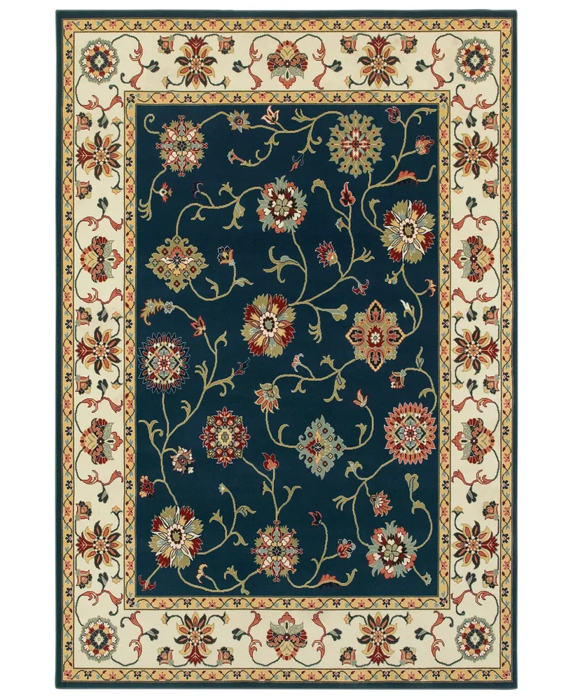 Closeout! Oriental Weavers Kashan 2336B Navy/Ivory 5'3" x 7'6" Area Rug