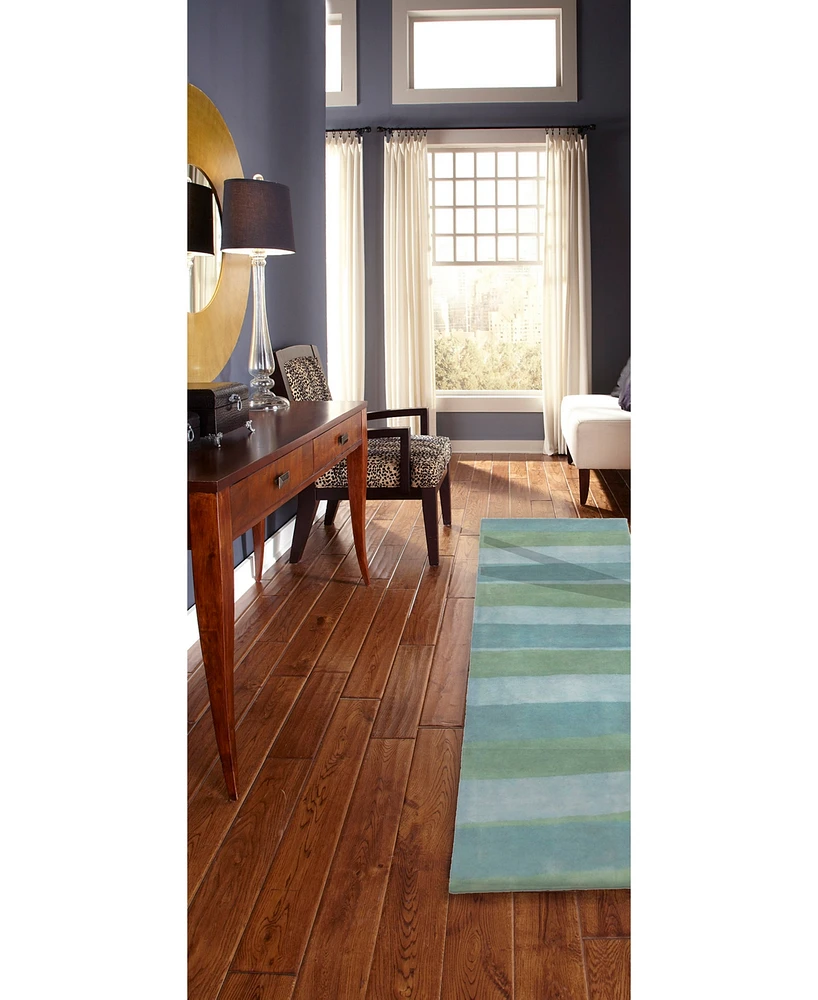 Liora Manne' Piazza 7281 Stripes Sea Breeze 3'6" x 5'6" Area Rug