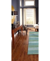 Liora Manne' Piazza 7281 Stripes Sea Breeze 3'6" x 5'6" Area Rug