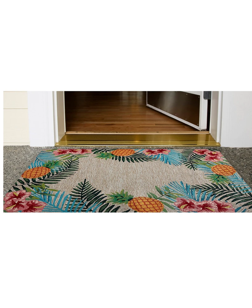 Liora Manne' Ravella 2280 Tropical Neutral 2' x 3' Indoor/Outdoor Area Rug