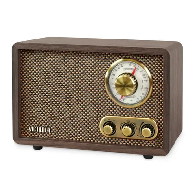 Victrola Retro Wood Bluetooth Fm/Am Radio with Rotary Dial