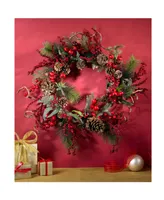 Nearly Natural 24" Assorted Berry Wreath