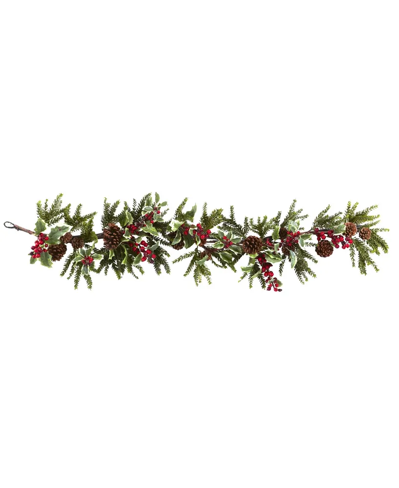 Nearly Natural 54" Holly Berry Garland