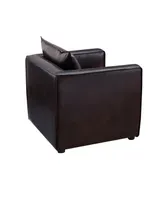 Furniture of America Charlie Modern Vinyl Accent Chair