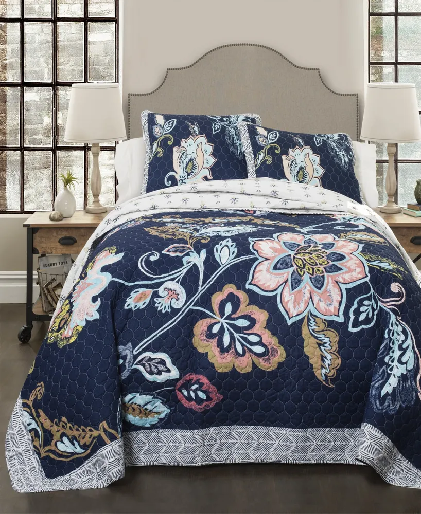Lush Decor Aster 3-Pc. Quilt Set, King