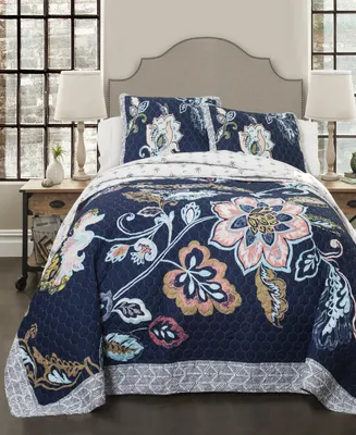Lush Decor Aster 3-Pc. Quilt Set, King
