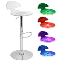 Lumisource Spyra Light Up and Height Adjustable Bar Stool