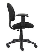 Boss Office Products Deluxe Posture Chair W/ Adjustable Arms