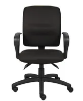 Boss Office Products Multi-Function Fabric Task Chair W/Loop Arms