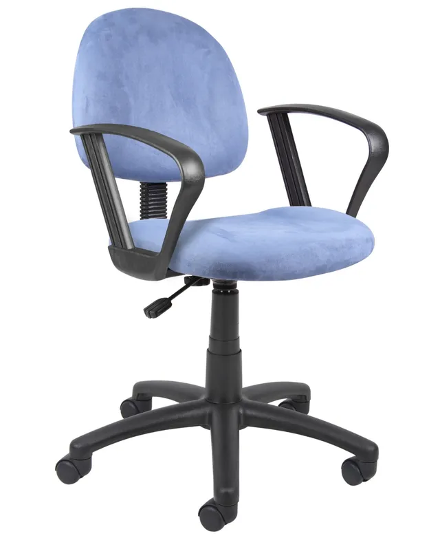 Boss Office Products Deluxe Posture Chair with Loop arms-blue