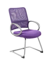 Boss Office Products Mesh Back W/ Pewter Finish Guest Chair