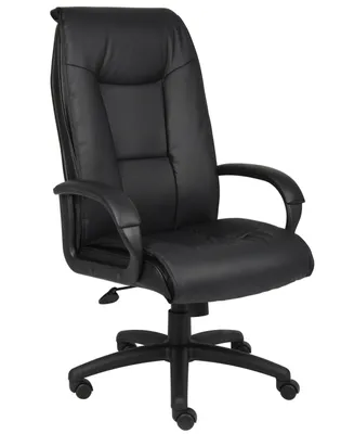 Boss Office Products Executive Leather Plus Chair W/Padded Arm