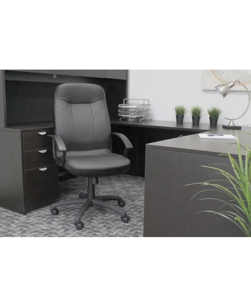Boss Office Products High Back LeatherPlus Chair