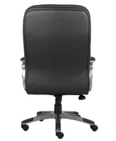 Boss Office Products High Back Executive Chair With Pewter Finish