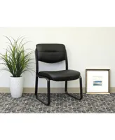 Boss Office Products Leather Sled Base Side Chair