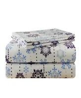 Pointehaven Snow Drop Luxury Weight Flannel Sheet Set