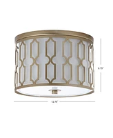 Jonathan Y Link 2-Light Metal Led Flush Mount