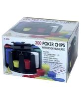 300 Poker Chips with Revolving Rack