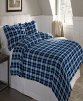 Pointehaven Ashby Plaid Superior Weight Cotton Flannel Duvet Cover Set