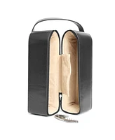 Royce New York Suede Lined Double Wine Carrying Case
