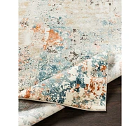 Livabliss Pune Pun-2302 Teal 2'7" x 10'3" Runner Area Rug